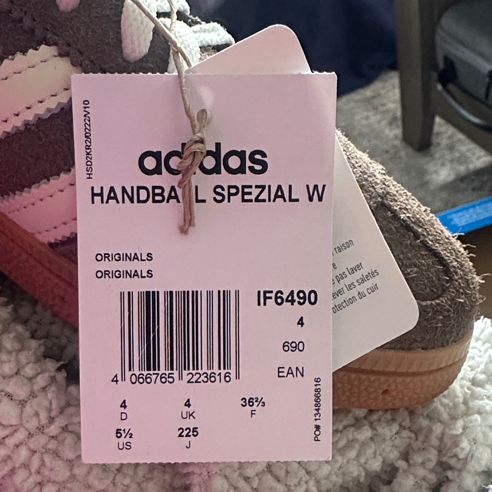 adidas Spezial Brown Suede Sneakers with Cream Stripes - Picture 2 of 2